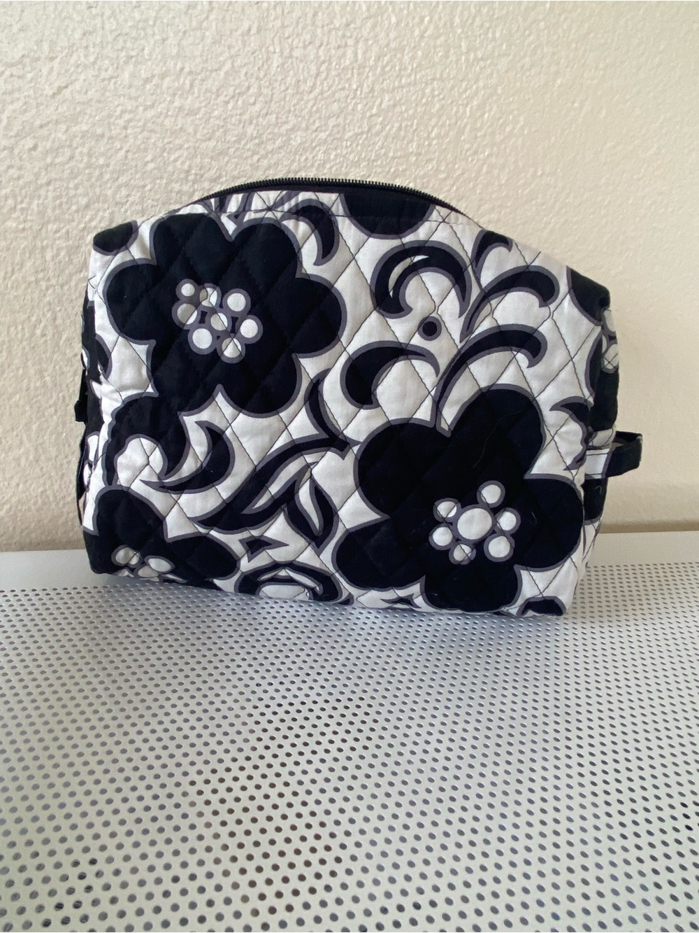 VEra Barely Large Black & White Patterned Cosmetic Pouch - Picture 2 of 6